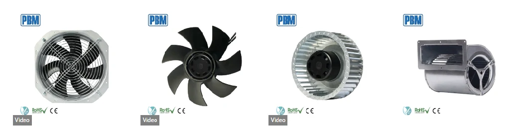 250mm/10inch 230VAC Ec-AC Backward Curved Centrifugal Ventilation Fan