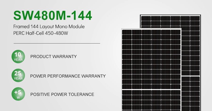 Mc4 Compatible Connector Monocrystalline Silicon 480W 450W a Solar Panel for Home
