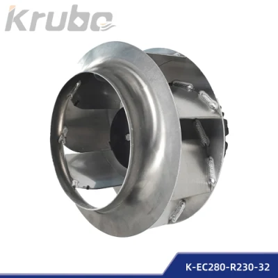 280mm 700W 3800m3/H Ec Centrifugal Fans Backward Curved for Commercial Building Ventilation (K-EC280-R230-32)